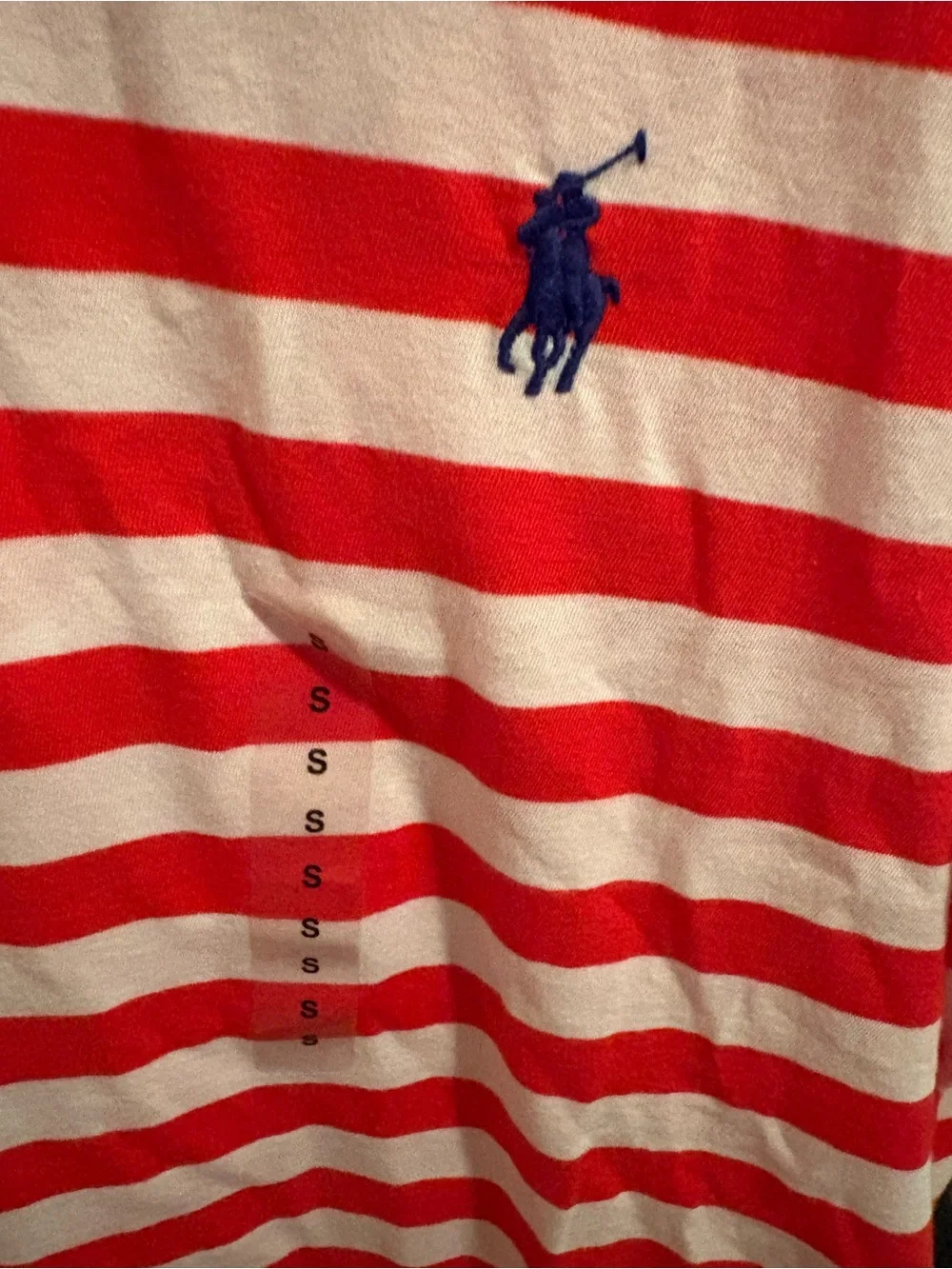 Polo by Ralph Lauren women’s S/P $55 Red & White Stripe Crewneck T-Shirt